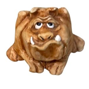 Bill Vernon Vintage Hand Carved Wooden‎ Bulldog